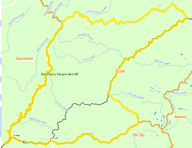 Map of Hunt Area