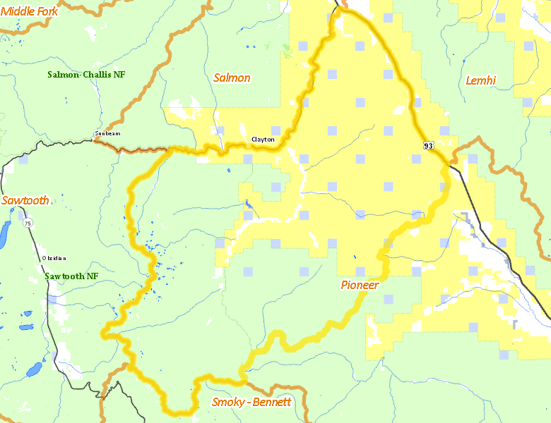 Map of Hunt Area
