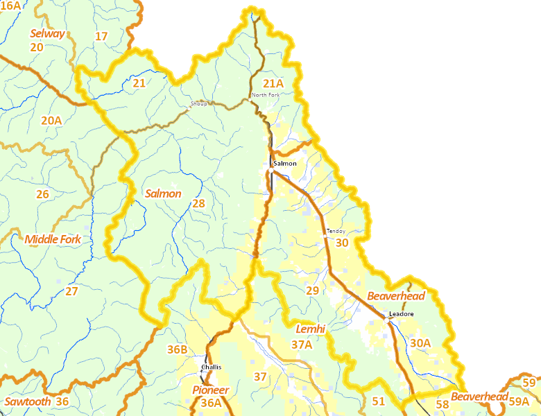 Map of Hunt Area