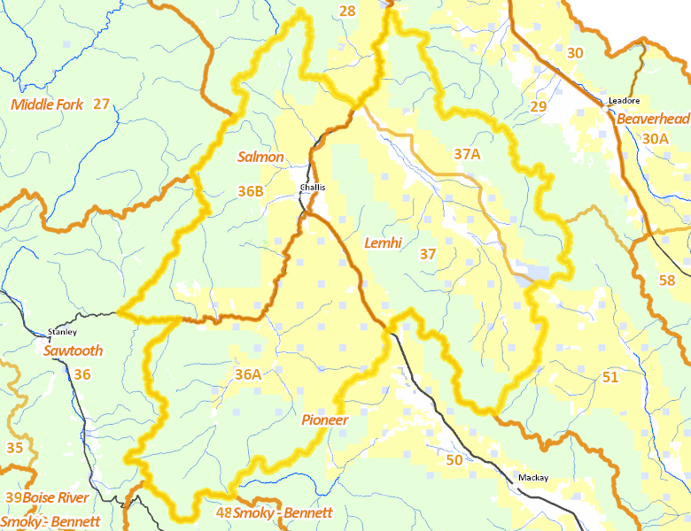 Map of Hunt Area