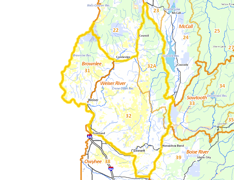 Map of Hunt Area