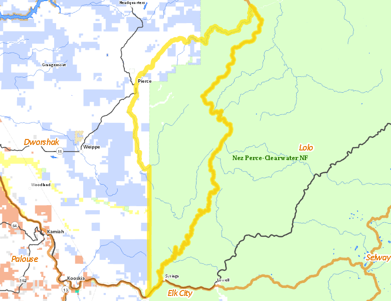 Map of Hunt Area
