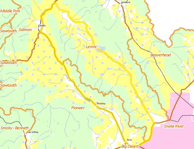 Map of Hunt Area