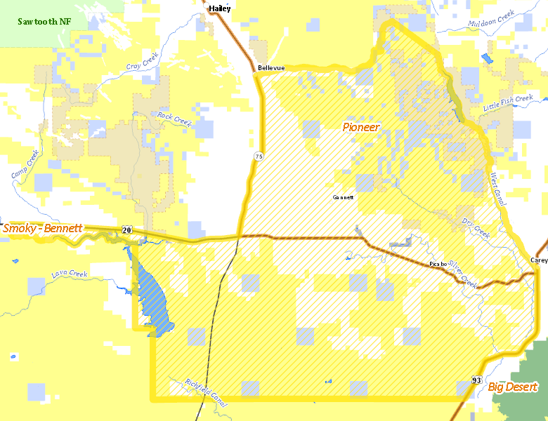 Map of Hunt Area