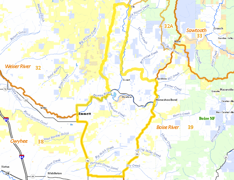 Map of Hunt Area