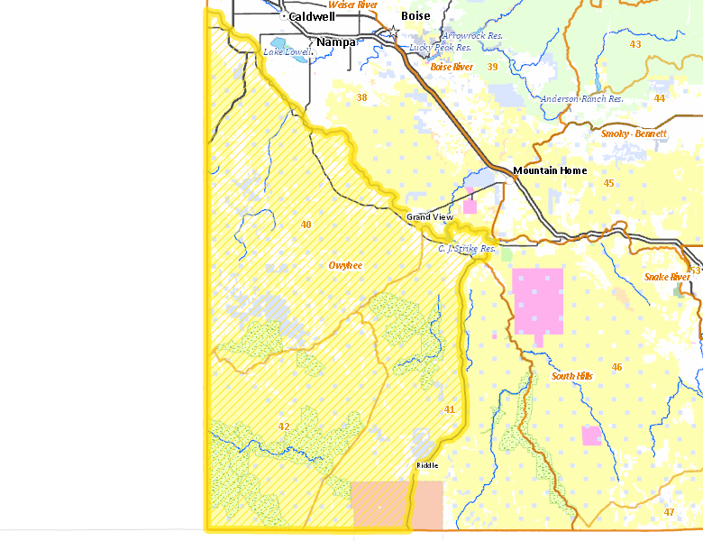 Map of Hunt Area