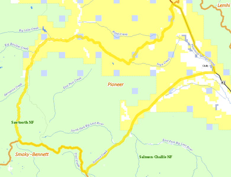 Map of Hunt Area